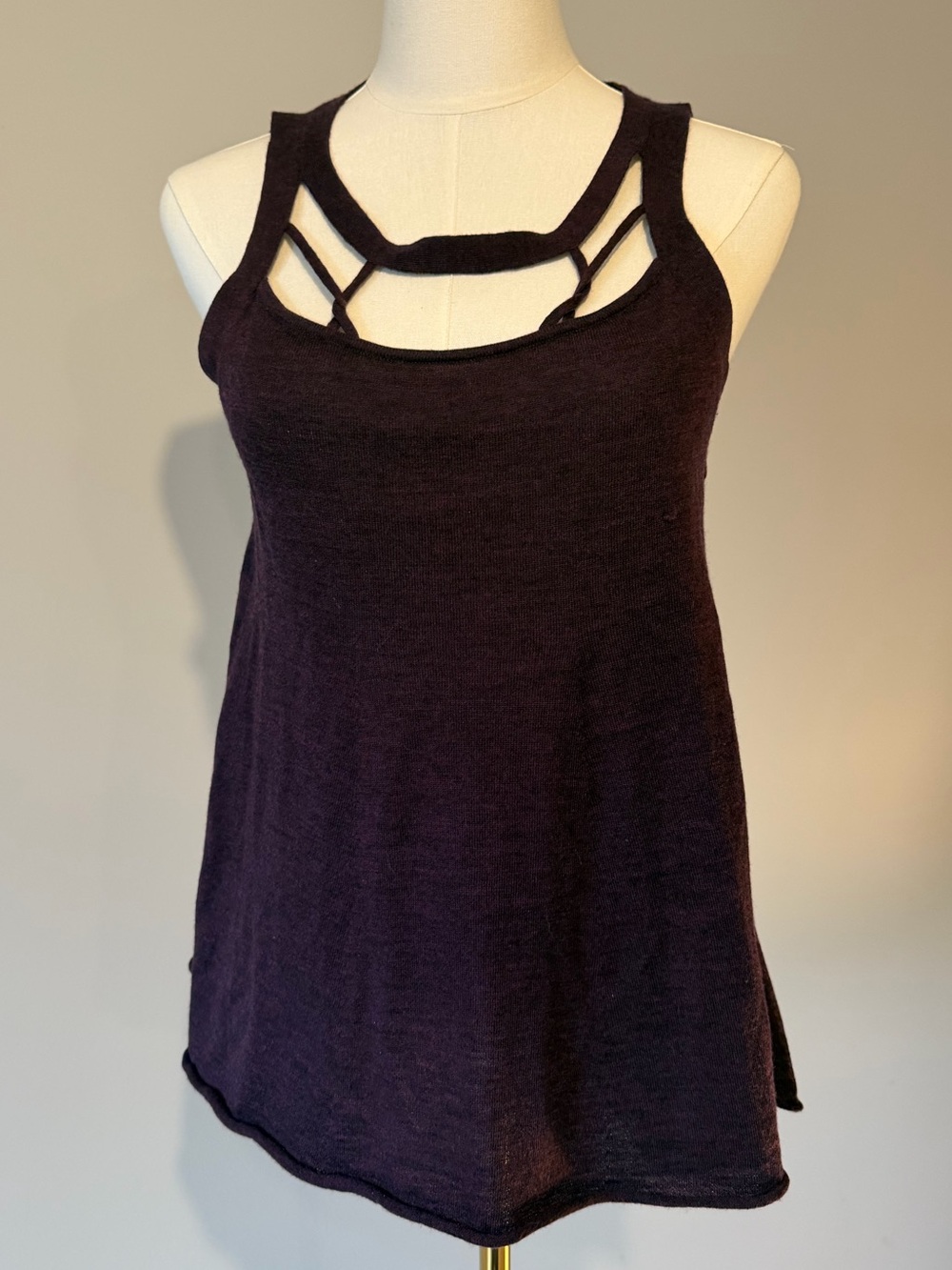 Eileen Fisher Plum Sleeveless Knit Tank